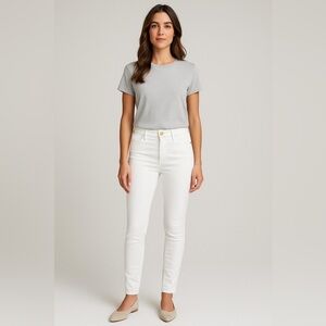 Pilcro and the Letterpress Script Skinny Jeans White Size 27